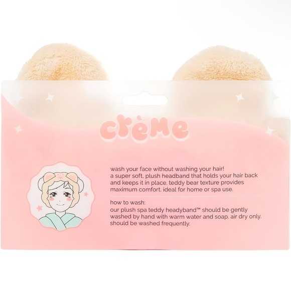 The Crème Shop – 3D Teddy Headyband™ Plush Spa Headband (Milk Tea Cloud) – NWT - Picture 2 of 6